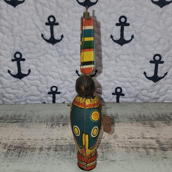 Vintage RARE MISPRINT 1920s Clown Tin Toy in Working Order - Picture 6 of 8